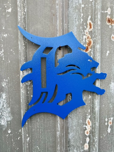 Detroit Lions, One Pride, Metal Wall Art Sign Gift Decor 16"x14"