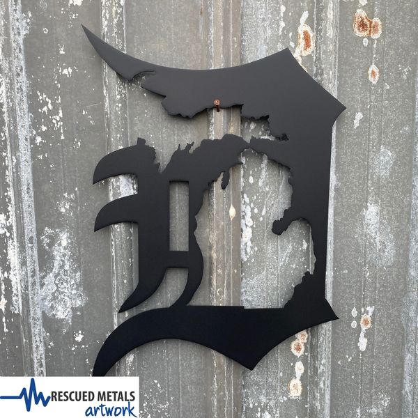 Detroit Michigan Tigers Baseball Metal Wall Art Sign & Gift Decor